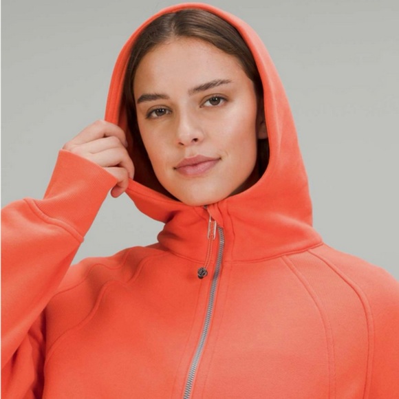 Lululemon Scuba Half Zip Oversized Cropped Warm Coral - Picture 2 of 3